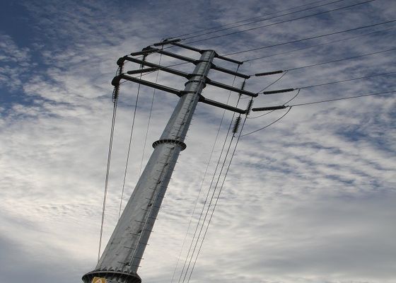 八角形の円形セクション鋼鉄電信柱亜鉛めっきASTM A 123との14m 2.5KN