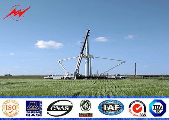 固定ボルト用のスロット穴付きの33KVライントランスミッションのための電磁鋼ポール