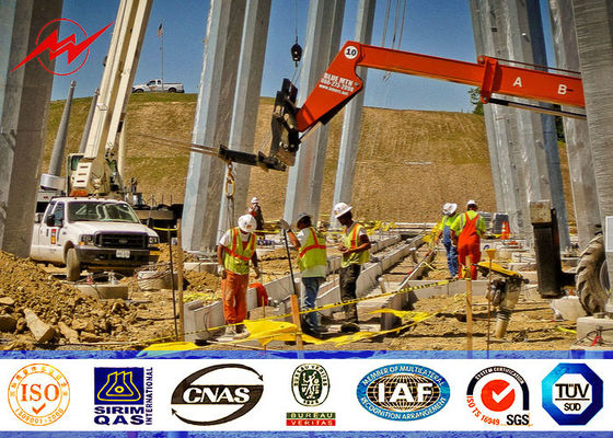 14m先を細くされた鋼鉄電信柱は上昇の梯子の保護の電柱構成します