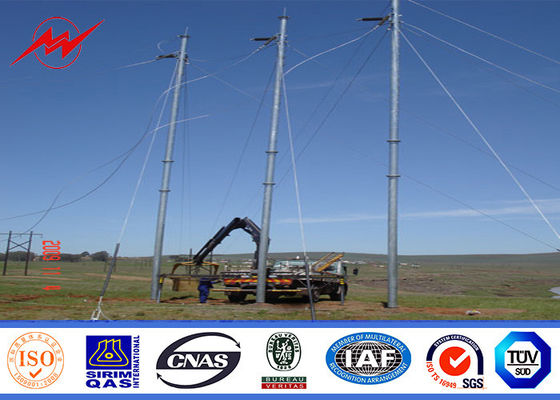 95FT NGCPフィリピンの熱いすくいの亜鉛めっきの鋼鉄電柱AWS D 1.1