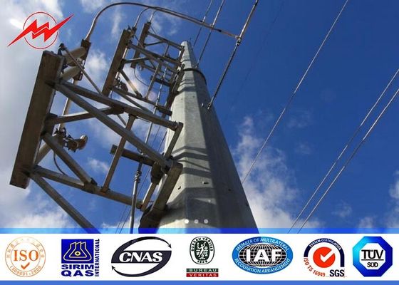 14mの八角形の鋼鉄電力配分ポーランド人は伝達Overlineのための瀝青AWS D1.1に電流を通しました