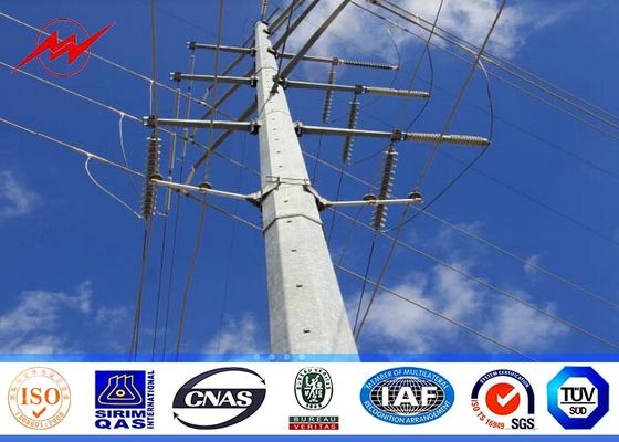 14mの八角形の鋼鉄電力配分ポーランド人は伝達Overlineのための瀝青AWS D1.1に電流を通しました