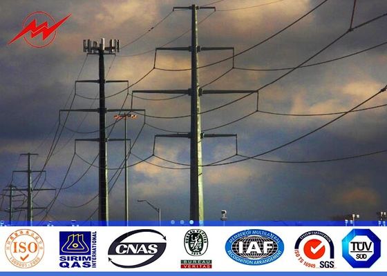 14mの八角形の鋼鉄電力配分ポーランド人は伝達Overlineのための瀝青AWS D1.1に電流を通しました