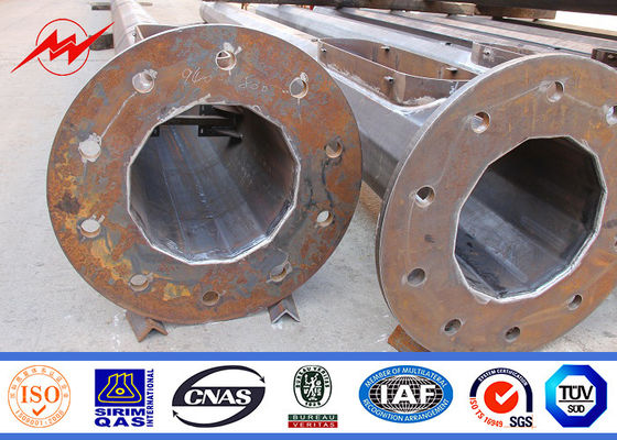 30Mの60のライトが付いているフットボール スタジアムのための高いマストの多角形のMonopole MPHの街灯柱