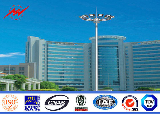 30Mの60のライトが付いているフットボール スタジアムのための高いマストの多角形のMonopole MPHの街灯柱