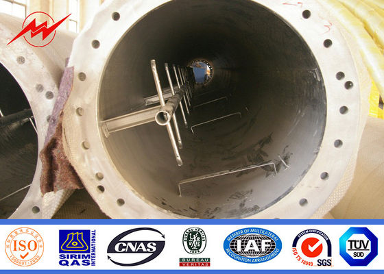 60MのASTM A123の亜鉛めっきの標準の専門のMonopole電気通信タワー