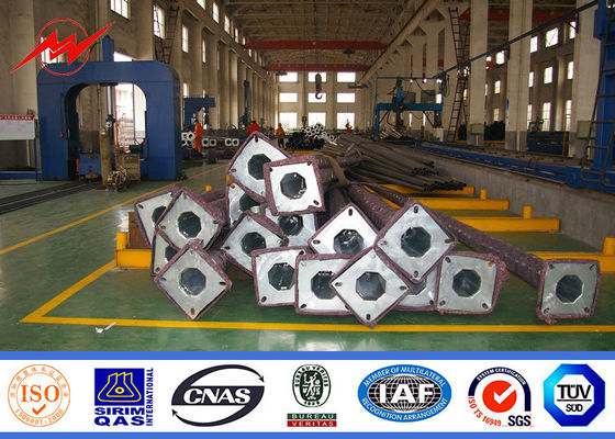 電流を通されたS500MCは9Mの4mmの厚さの八角形の中間の蝶番を付けられた街灯ポーランド人を曲げました