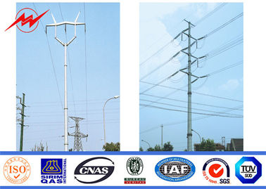 75ft 4mm Q235 Hdgの電力のポーランド人の多角形の二重十字の腕Isoの証明