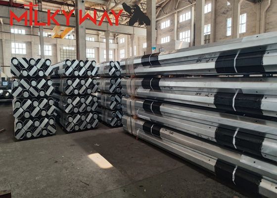 3.8mm 7.2mm 9m 11m マレーシア ホップ・ディップ・ガルバン化 鉄鋼電柱 FRP