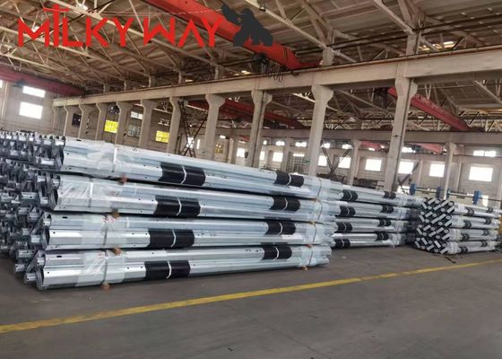 3.8mm 7.2mm 9m 11m マレーシア ホップ・ディップ・ガルバン化 鉄鋼電柱 FRP