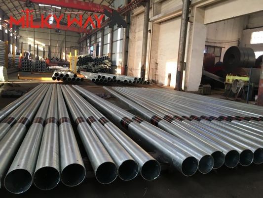 15M 8KN Gr65 アフリカ市場のための鋼管柱とBV認証と3mm壁厚さ