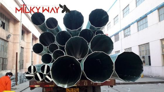 高度な安全要素設計負荷を持つ電気トランスミッションのための熱浸しガルバनाइズド鋼のユーティリティポール