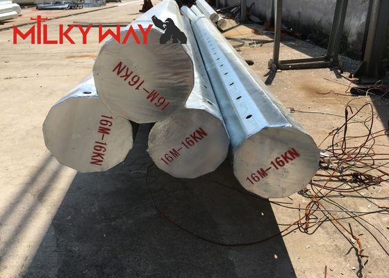 M12アンカーボルトと,ショッピングセンターの照明のための+-2%の寸法容量を持つ熱浸しガルバン化されたQ345ストリートライトポール