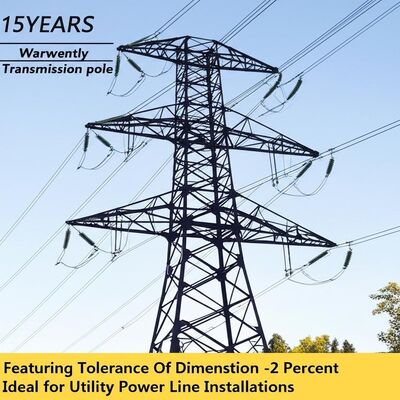 50年保証 送電線用鉄筋電源ポール ±2% 許容量と460 Mpa の出力強度