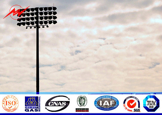 正方形のランタンキャリッジ付き50M 60 Nos LEDライトハイマストライトポールスタジアムライトタワー