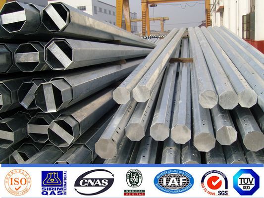 15m十字の腕の付属品の熱いすくいの亜鉛めっきを用いるダン1200の八角形の鋼鉄伝達ポーランド人