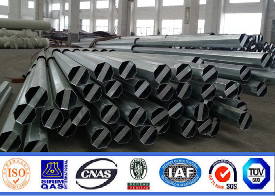 電源伝送のための50FT八角電源ポール 10KV 550KV 1.8 安全系数