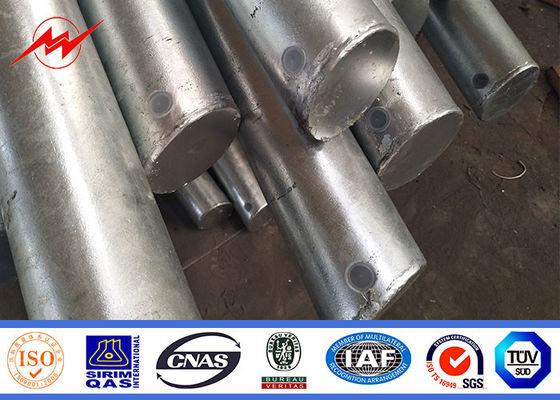 マスト16mの鋼鉄街灯のポーランド人電流を通された高い黒い表面色