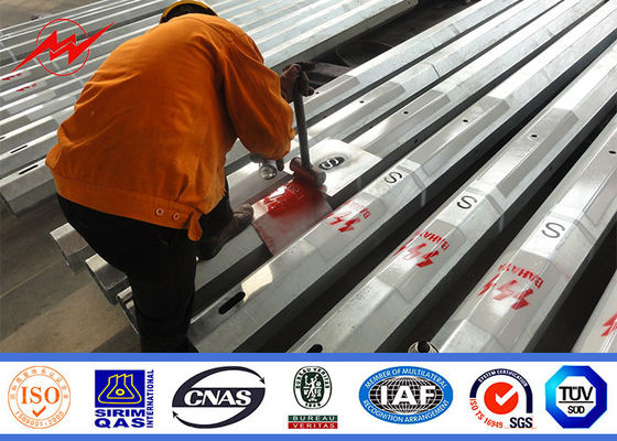 11kv 38kv Electric電柱Hot Dip Galvanized Octagonal
