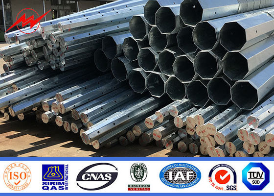 8m鉛丹色降伏強さ500Mpaの電線鋼鉄電柱の外の16mアフリカ ポーランド人