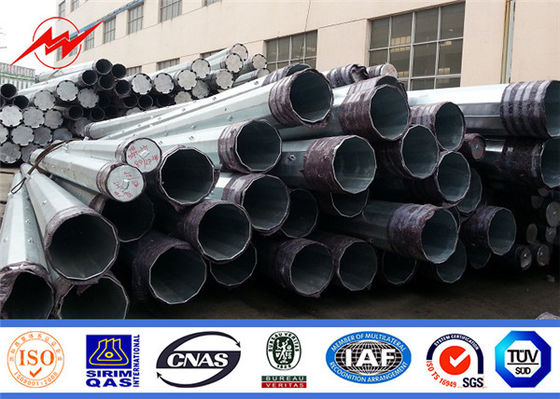 40ft Steel電信柱Hot Dip Galvanized Conical Electrical Power Tubular