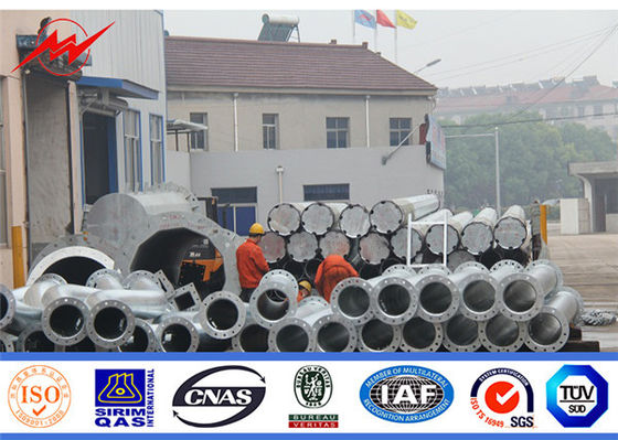 鋼鉄IP 65 Electric電信柱For 132kv Electrical Distribution Line