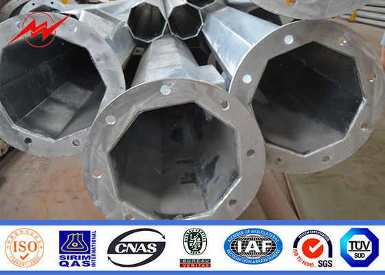 八角形の80ft 90ftの熱いすくいは鋼鉄管状のポーランド人ASTM A123に電流を通した