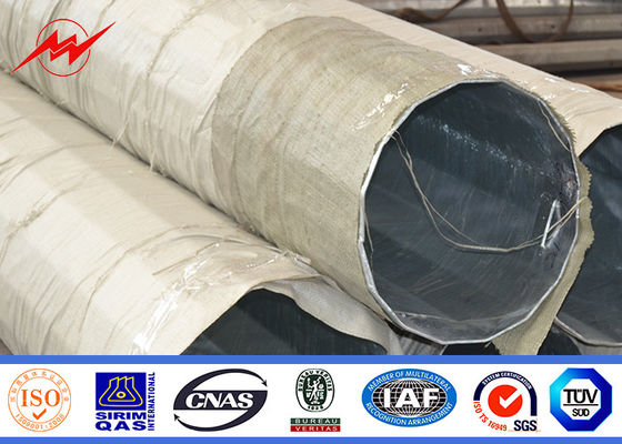 60ft 65ftの瀝青の埋葬のタイプは伝達のための鋼鉄管状のポーランド人に電流を通した