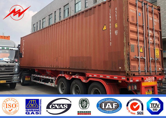 60ft 65ftの瀝青の埋葬のタイプは伝達のための鋼鉄管状のポーランド人に電流を通した