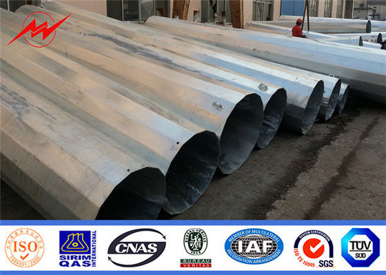 40ft Steel電信柱Hot Dip Galvanized Conical Electrical Power Tubular