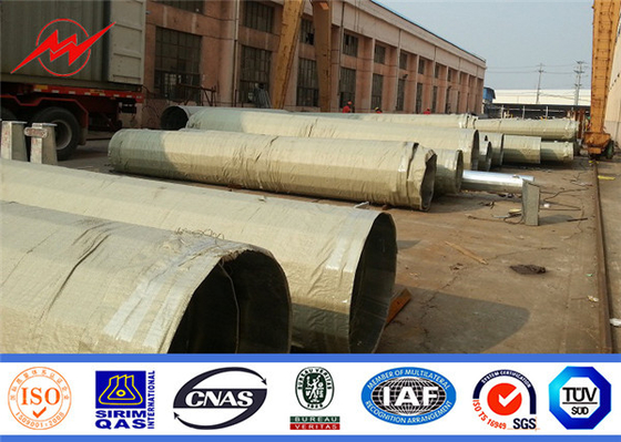 電気Conical Galvanized Steel電柱Yiled Strength Not Less Than 460mpa