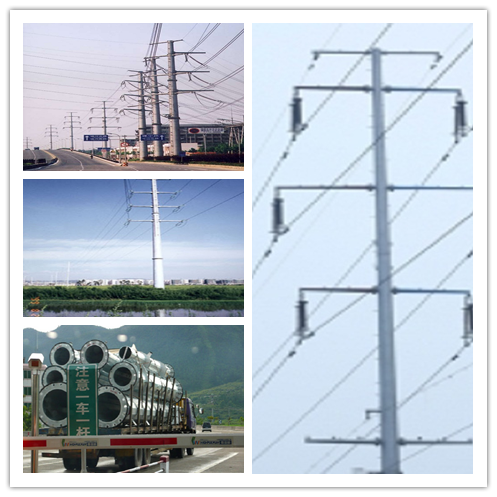OEM 8-15m NEAの鋼鉄実用的な電柱、絶縁体を持つ電流を通された鋼鉄ポーランド人 0